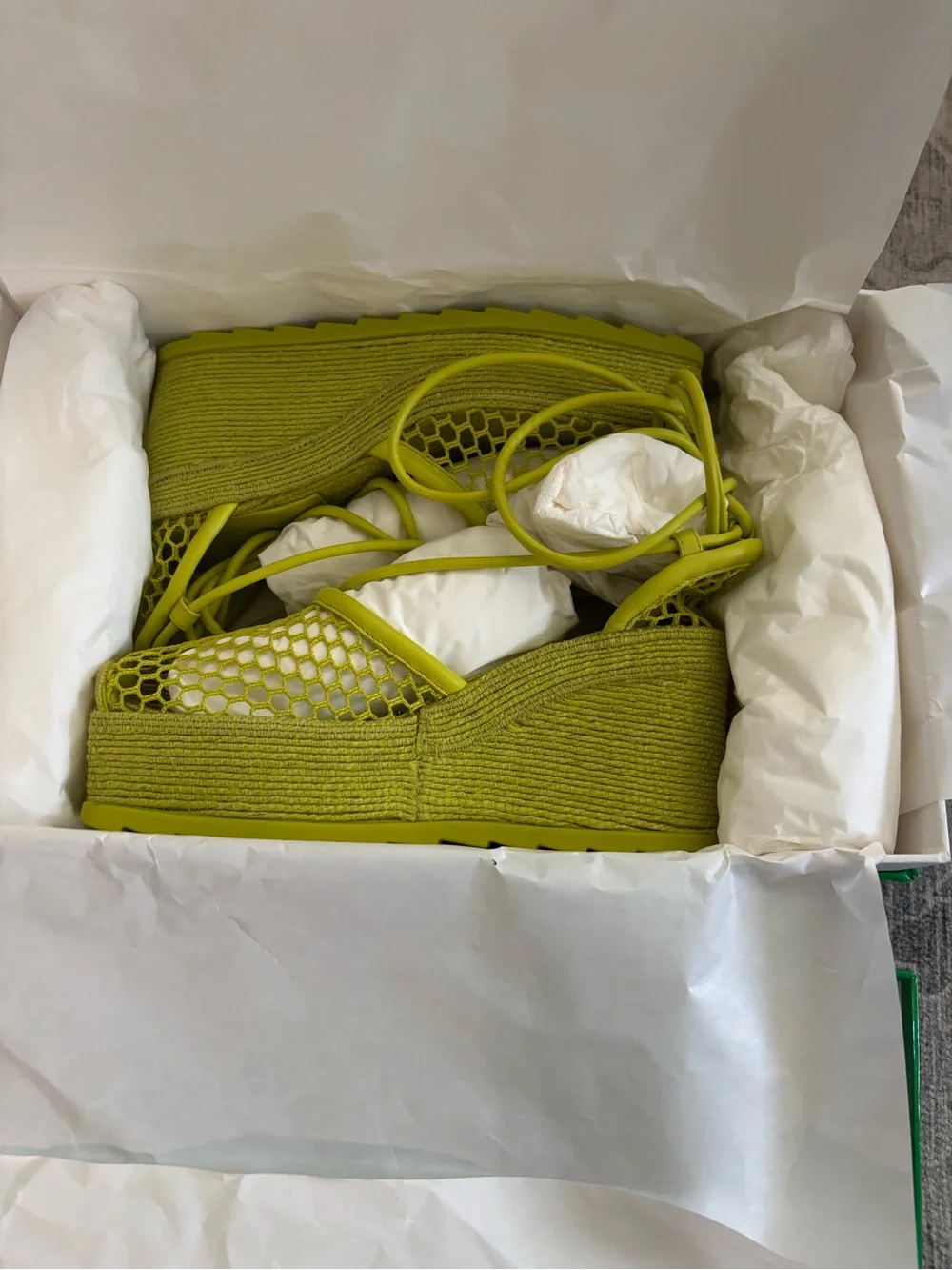 Bottega Veneta Lace Up Espadrille Platforms